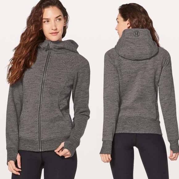 Lululemon Scuba Hoodie Light Cotton Fleece Heathered Core Dark Grey 4510 - Picture 1 of 14